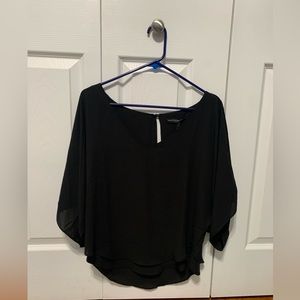 WHBM Kimono Sleeve Blouse Black Size Small